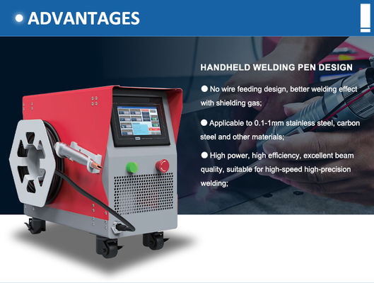 300W/700W/1000W/1500W Handheld Laser Welding Machine with 1080nm Wavelength and 1-300HZ Pulse Frequency